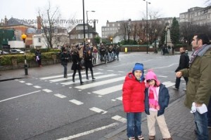 Dito e Iaiá na Abbey Road em Londres