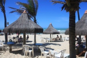 Barraca do hotel Vila Galé na Praia do Futuro